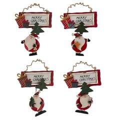 Изделие декоративное подвесное "Дед Мороз", L14 W0,5 H19 см, 4в.