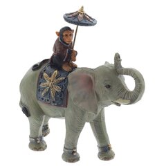 Фигурка декоративная "Обезьяна на слоне", L19 W7 H19,5 см