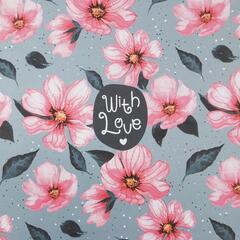 !Бумага упаковочная 2 листа крафтовая With love, 70 × 100 см