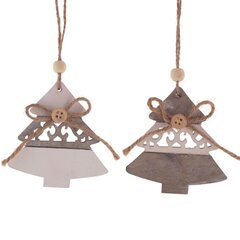 Украшение новогоднее "Елка", L8 W1,5 H9,5 см, 2в.