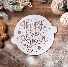 !09 Набор из 2-х штук - Трафарет для выпечки "Счастливого Нового года" 22,4*19 см.