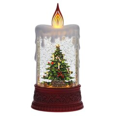 Изделие декоративное "Свеча" (подсвет, муз, вьюга, 3хААА н/п +USB), L12,5 W8 H24,5 см