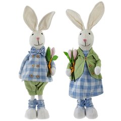 Игрушка набивная "Заяц/Зайка", L16 W9 H38 см, 2в.