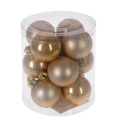 Набор из 12шт Украшение новогоднее Шар "Жемчужная нежность", D4 см, L9,5 W9,5 H10,5 см