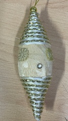 !09 ЕЛОЧНОЕ УКРАШЕНИЕ MARKO FERENZO СОСУЛЬКА, 15 СМ. ЦВЕТ ТИФФАНИ/ЗОЛОТОЙ