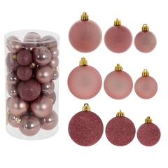 Набор из 40шт Украшение новогоднее "Шар", D3/4/5/ 6 см, L14,5 W14,5 H26 см
