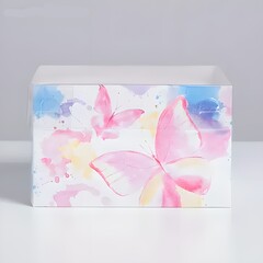 !Коробка на 4 капкейка - 2 штуки «Чудесного дня», 16 × 16 × 10 см.