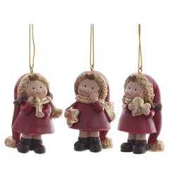 Фигурка декоративная подвесная "Девочка", L4 W3,5 H6,5 см, 3в.