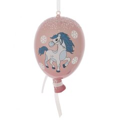 Украшение новогоднее "Воздушный шарик с лошадкой", L7 W7 H11 см