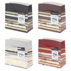 Пакет подарочный (бумага 230г/м2, (блок микс 12шт), L23 W11 H23 см, 4в.