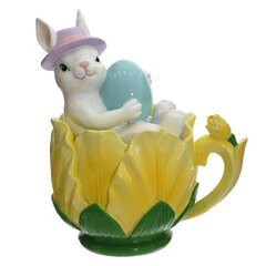 Фигурка декоративная "Заяц в чашке", L10 W7,5 H12,5 см