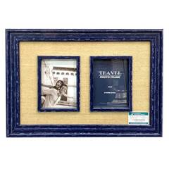 !09 Фоторамка для 2-х фото 10х15 см, состаренное 46x34 см полимерные материалы, дерево, текстильные материалы, стекло