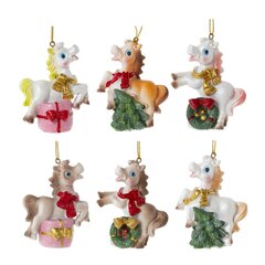 Фигурка декоративная подвесная "Лошадка", L6 W3 H8 см, 6в.