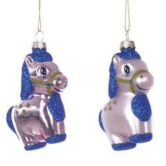 Украшение новогоднее "Лошадка", L7 W3,5 H9,5 см, 2в.