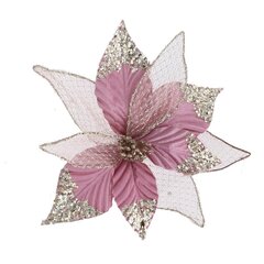 Цветок искусственный "Пуансеттия" (на клипсе), L25 W25 H8,5 см