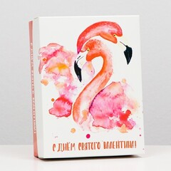 !Подарочная коробка 2 штуки сборная "Люблю тебя", 16,5 х 12,5 х 5,2 см.