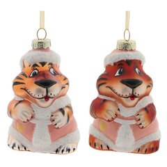 Украшение новогоднее "Тигр", L6,5 W6,5 H10,5 см, 2в.