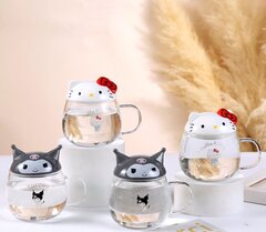 Кружка с крышкой, L7,5 W7,5 H11 см, дизайн микс