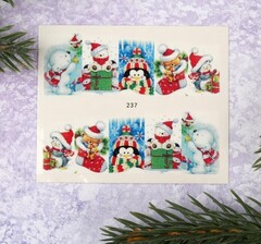 !09 Слайдер-дизайн для ногтей «Зимняя сказка», водный