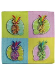 !09 Сидушка на стул "Ананас" 40*40 см., /наполнитель - поролон/