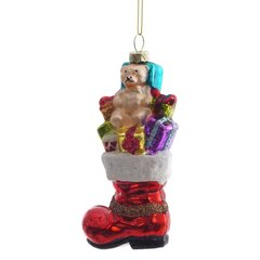 Украшение новогоднее "Сапог с подарками", L6 W4,5 H12,5 см