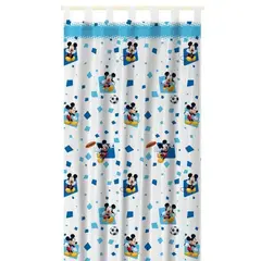 !09 Штора-тюль 145х280 см Микки Маус голубая