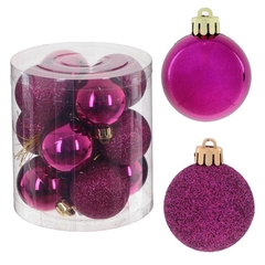 Набор из 12шт Украшение новогоднее "Шар", D 4 см, L4 W4 H5 см