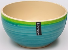 !09 Салатник ELRINGTON АЭРОГРАФ ВЕСЕННЯЯ КАПЕЛЬ 140 мм, 500 мл керамика цвет бирюзовый