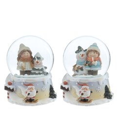 Фигурка декоративная "Дети" в стекл шаре, L7 W6,5 H8,5 см, 2в.