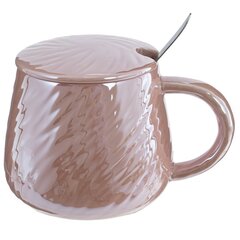 Кружка с крышкой и ложкой, 350 мл, L12,5 W9,5 H9 см