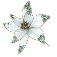 Цветок искусственный "Пуансеттия", L20 W20 H36 см