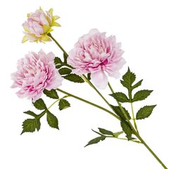 Цветок искусственный с каплями росы "Пион" , L12 W10 H66 см