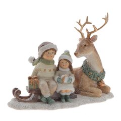 Фигурка декоративная "Олень и дети", L17 W11 H14 см