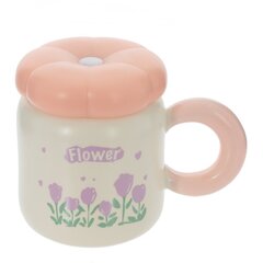 Кружка с крышкой, 400 мл, L13,5 W9 H11 см