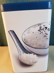 !09 Банка для хранения риса "RIZ", металл, вертикальная