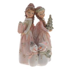 Фигурка декоративная "Феи и снеговик", L6 W5 H10 см
