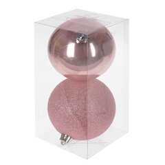 Набор из 2шт, Украшение новогоднее Шар "Розовое настроение", D10 см, L10 W10 H20 см
