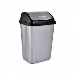 Ведро для мусора VITTORIO серое 50л
