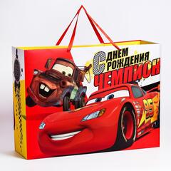 !Пакет ламинированный горизонтальный "Чемпиону", Тачки, 46 х 61 см