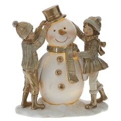 Фигурка декоративная "Снеговик и дети", L14 W8 H17,5 см