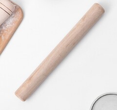 !09 Скалка для теста деревянная, 24 см, прямая