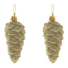 Набор из 2шт Украшение новогоднее "Шишка", L13 W1 H15 см