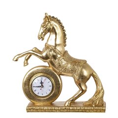 Фигурка декоративная "Лошадь" с часами (ААх1 н/п), L32 W9,5 H35 см