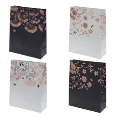 Пакет подарочный (бумага 210г/м2, блок микс 12шт), L31 W12 H40 см, 4в.