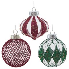 Набор из 9шт Украшение новогоднее "Шар", D8см, L24,6 W8 H24,6см