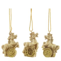 Фигурка декоративная подвесная "Лошадка", L3 W1,5 H4 см, 3в.