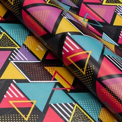 !09 Бумага упаковочная мелованная" Абстракция", 0,7 х 10 м, 70г/м2