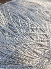 !09 Нитяная занавеска цвет серый с пайетками (300*300)