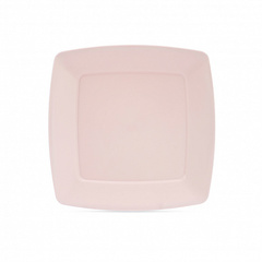 Набор тарелок обеденных SERVICE розовых 6шт 23.5см квадратных