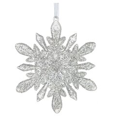 Украшение новогоднее "Снежинка", L13,5 W0,4 H13,5 см